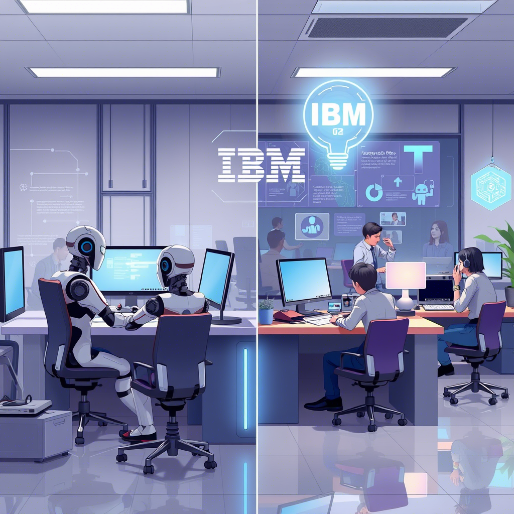 764ae7fb-1317-4cbd-b5d4-5c25b94637b8 IBM et l’intelligence artificielle : quand licencier 8 000 employés conduit à… en réembaucher autant
