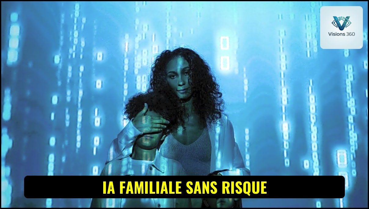 Image représentant l'interface d'Ollie, un assistant IA, affichant des informations organisées liées à la vie quotidienne d'une famille, mettant en avant la protection des données.