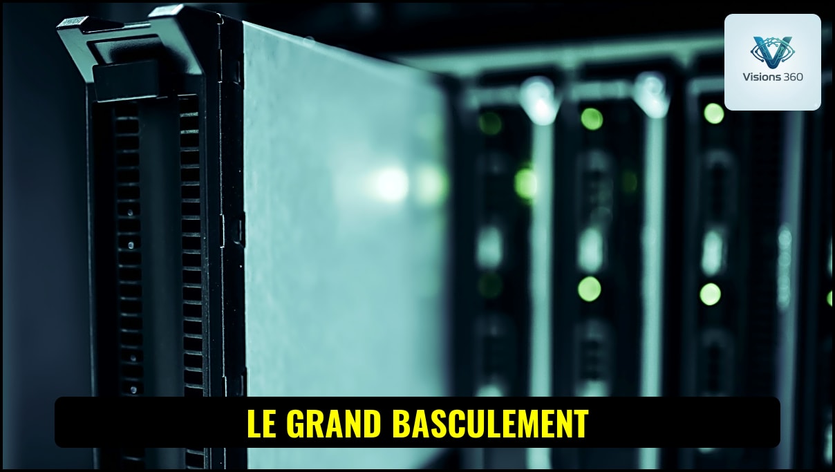 Serveurs informatiques et flux de données numériques représentant le web