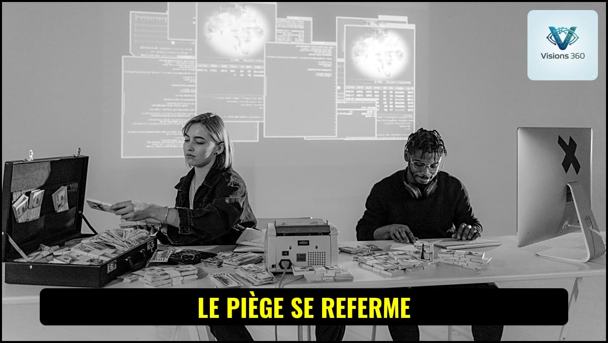 Représentation visuelle d'une intelligence artificielle analysant des données de cybersécurité