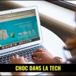Interface de navigation web sur un ordinateur portable moderne