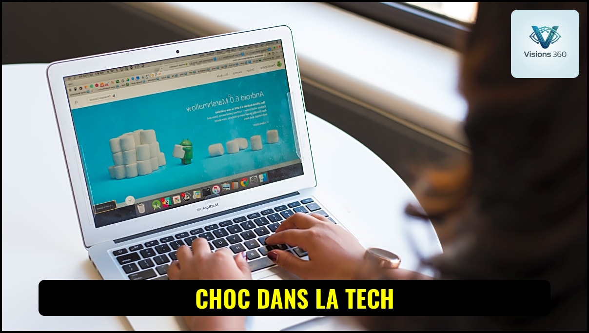 Interface de navigation web sur un ordinateur portable moderne